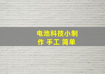 电池科技小制作 手工 简单